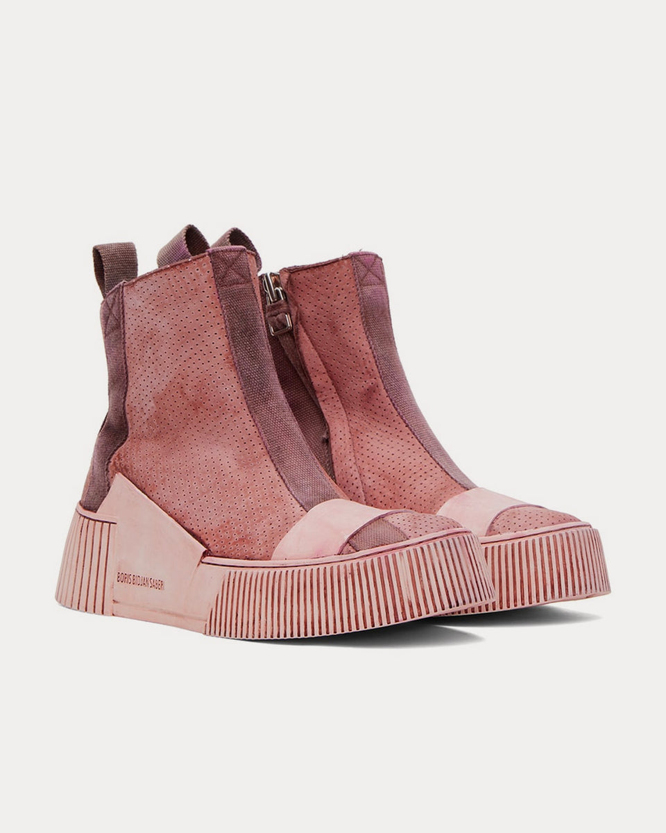 Boris Bidjan Saberi Bamba 3.2 Mellow Rose High Top Sneakers