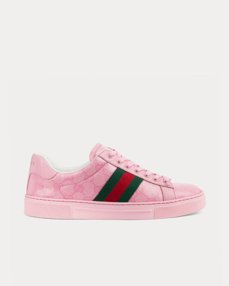 Gucci Ace Gg Crystal Canvas Pink Low Top Sneakers Sneak In Peace 0813