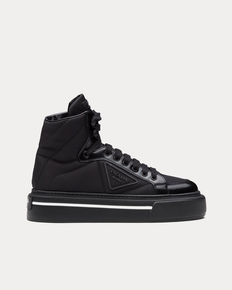 Black Re-nylon Gabardine High-top Sneakers