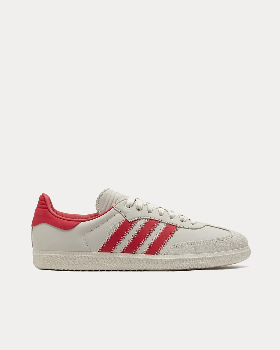 Adidas X Humanrace Samba Cloud White   Glory Red Low Top Sneakers 