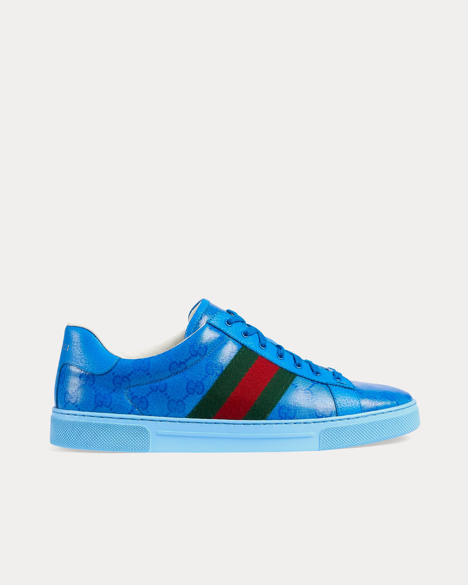 Blue hot sale gucci slippers