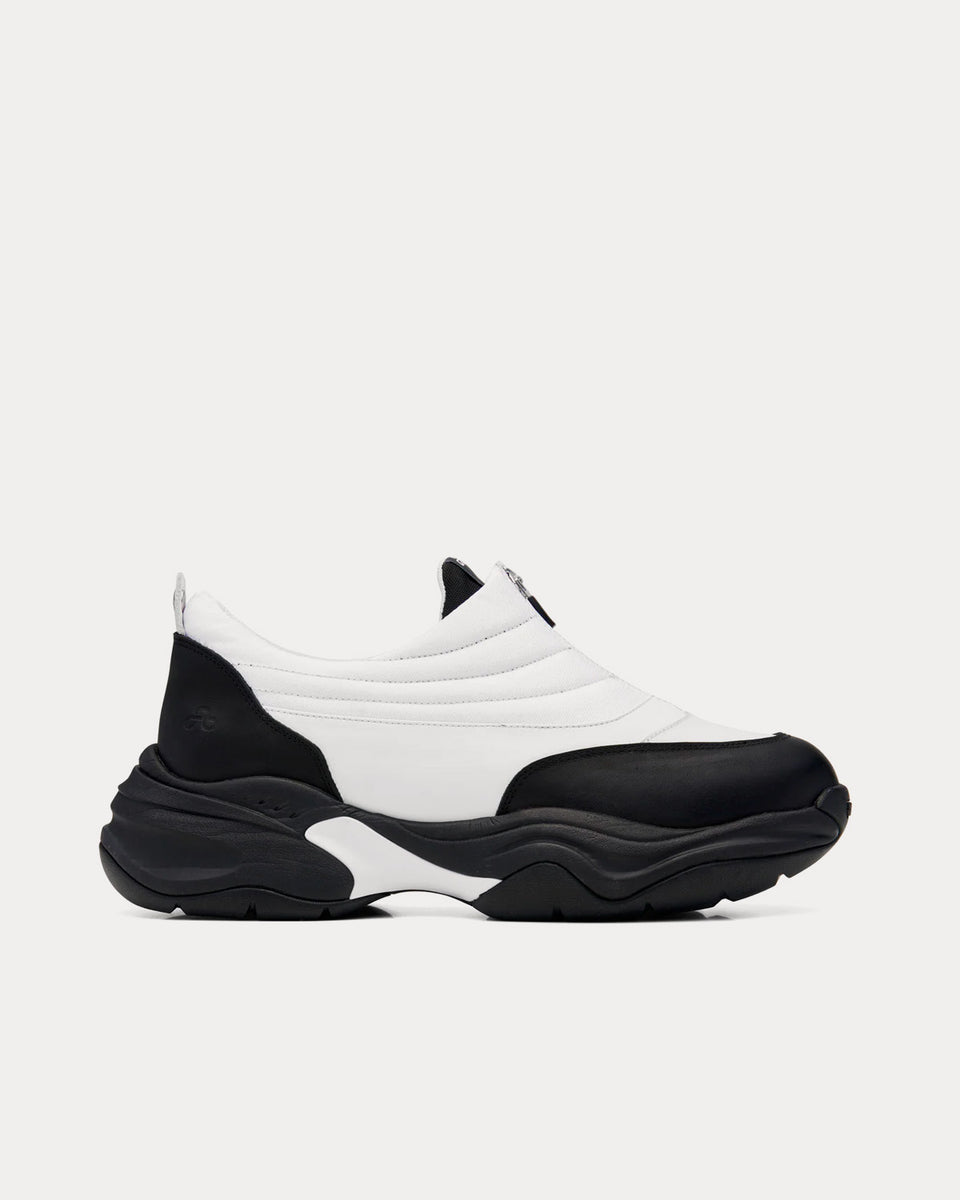 OAO Fountain White / Black Slip On Sneakers