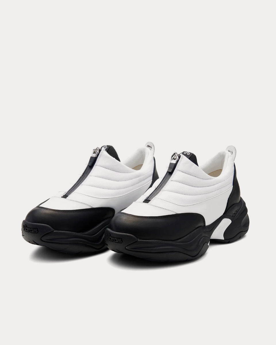 OAO Fountain White / Black Slip On Sneakers