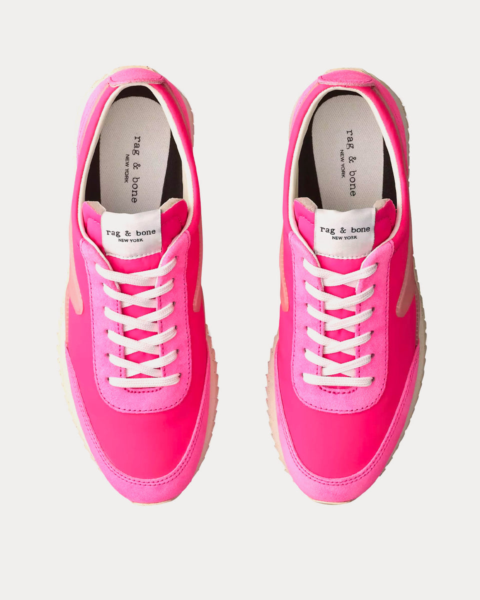 Rag & Bone Retro Runner Recycled Materials Neon Pink Low Top Sneakers -  Sneak in Peace