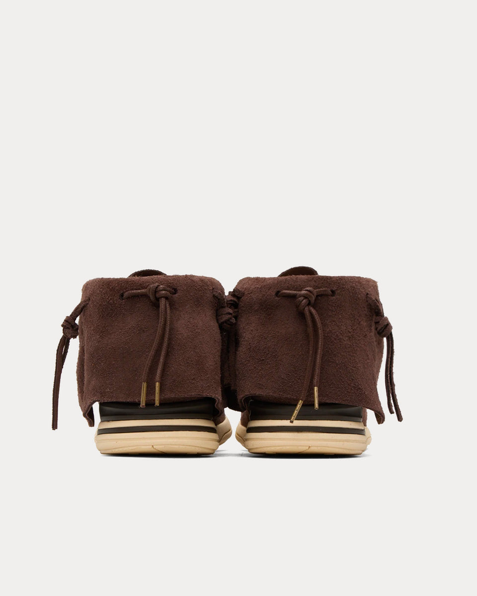 Visvim FBT Lhamo-Folk Dark Brown Low Top Sneakers - Sneak in Peace