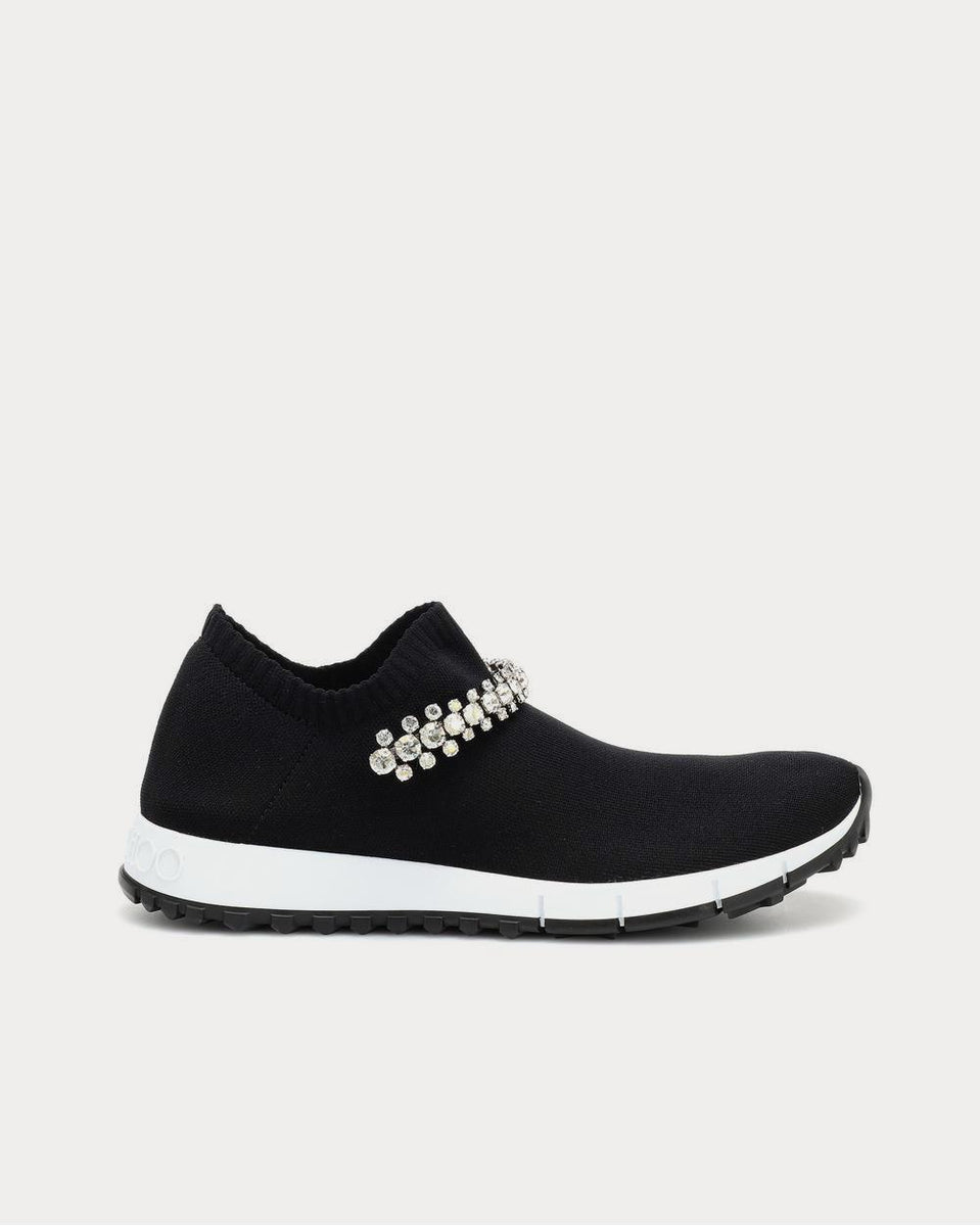 Jimmy Choo Black Crystal Verona Sneakers