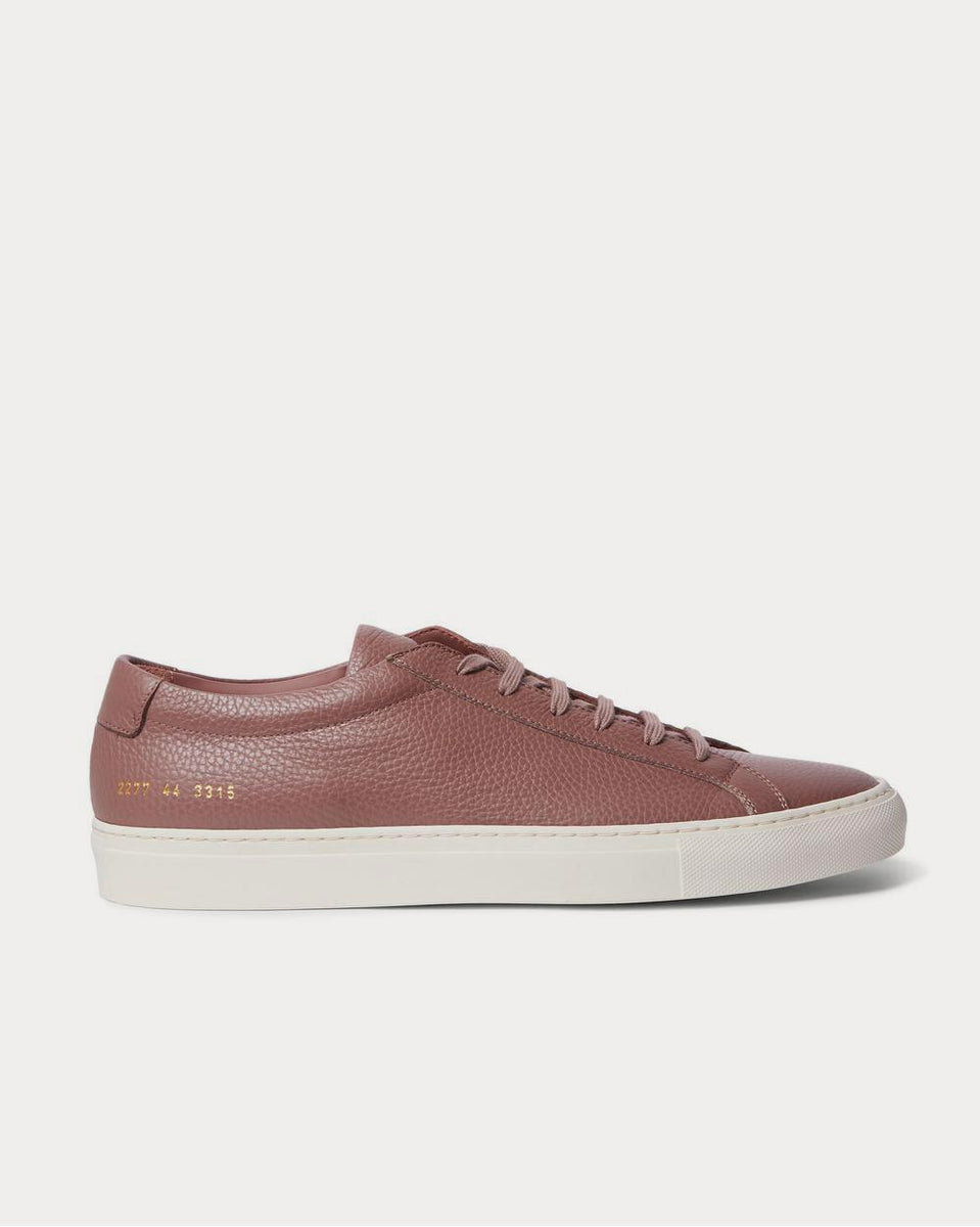 Common projects achilles store grained leather sneakers