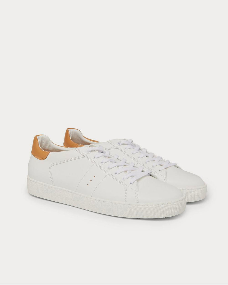 J.M. Weston Leather White low top sneakers