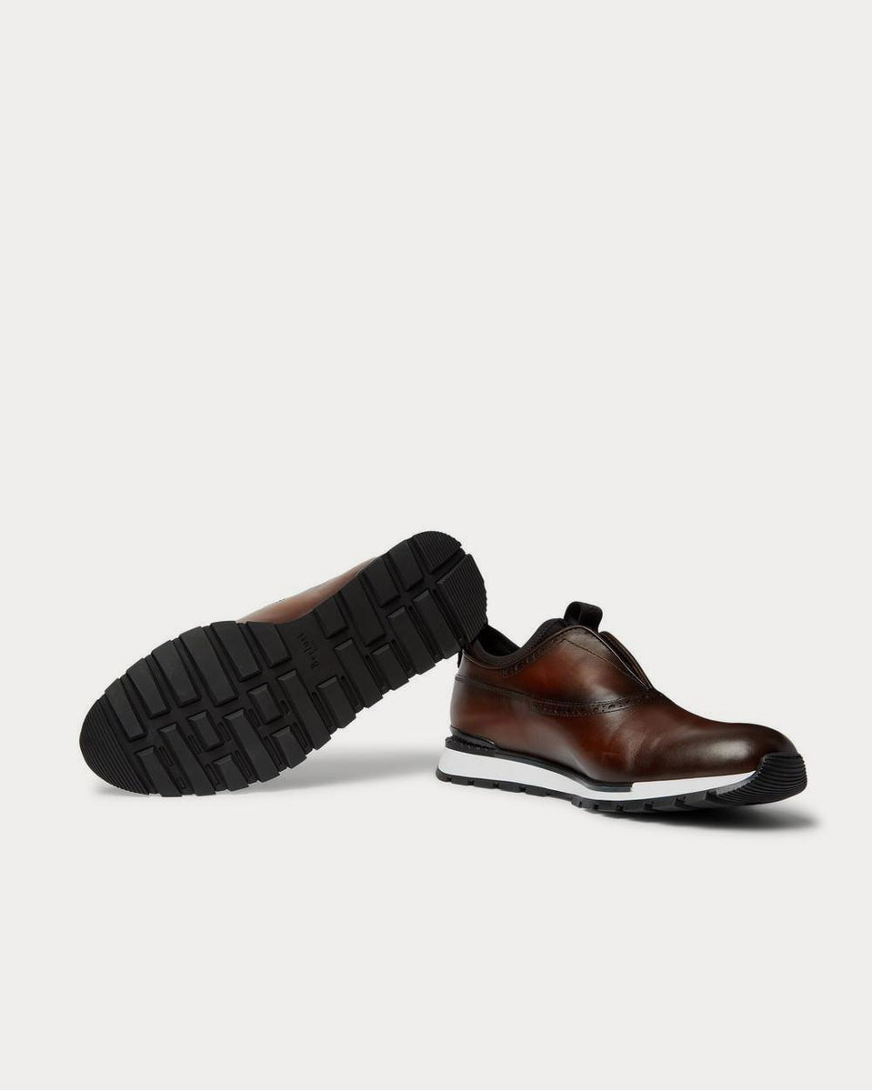 Fast Track Leather Sneakers in Brown - Berluti