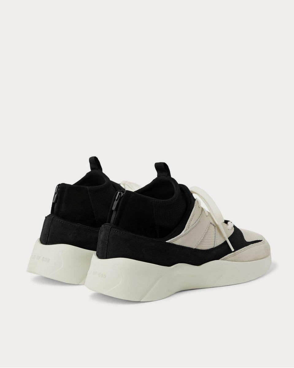 Fear of God Leather-Trimmed Suede and Mesh Gray high top sneakers