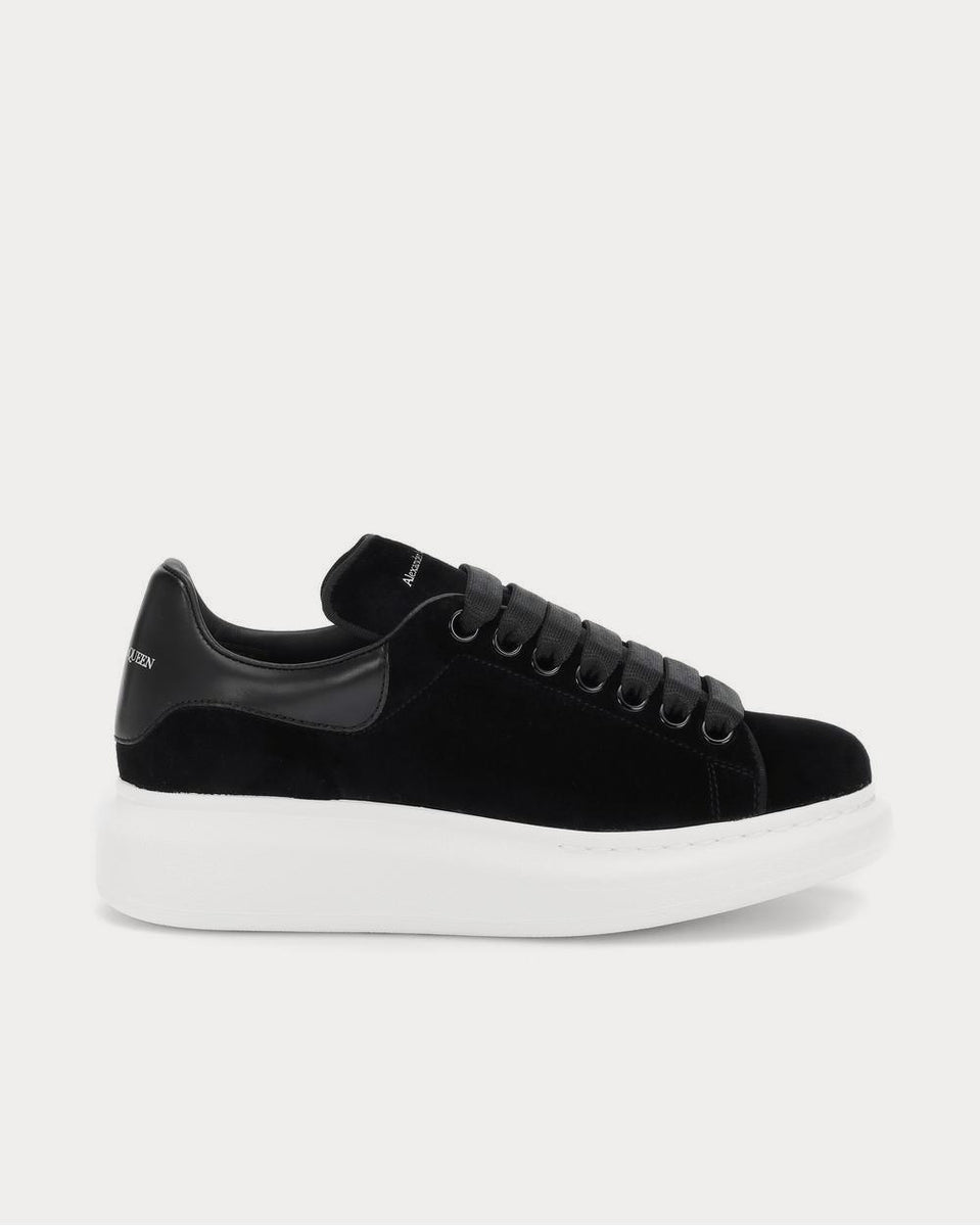 Alexander McQueen Velvet Black Low Top Sneakers Sneak in Peace