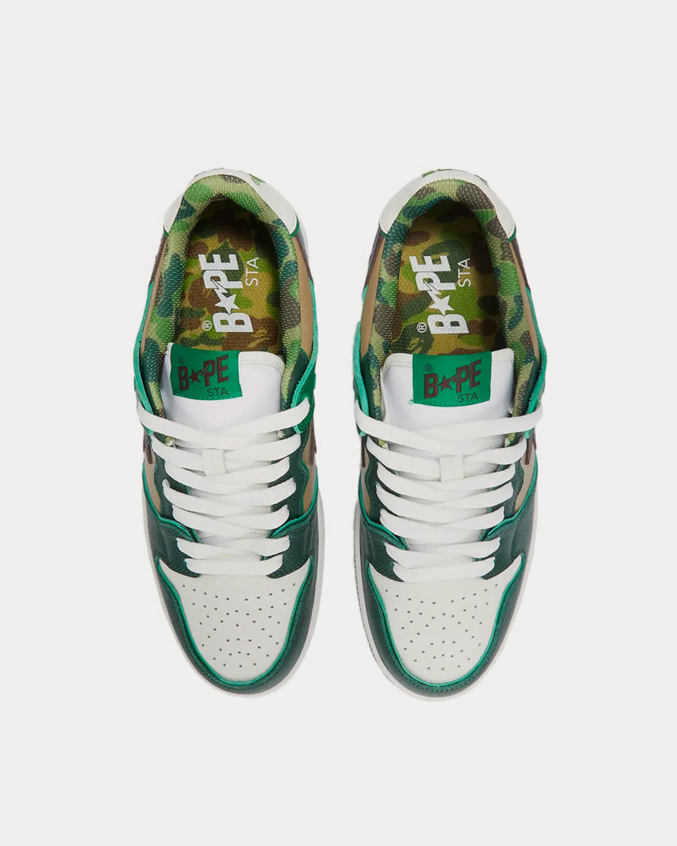 A Bathing APE SK8 Sta ABC Camo Green Low Top Sneakers - Sneak in Peace