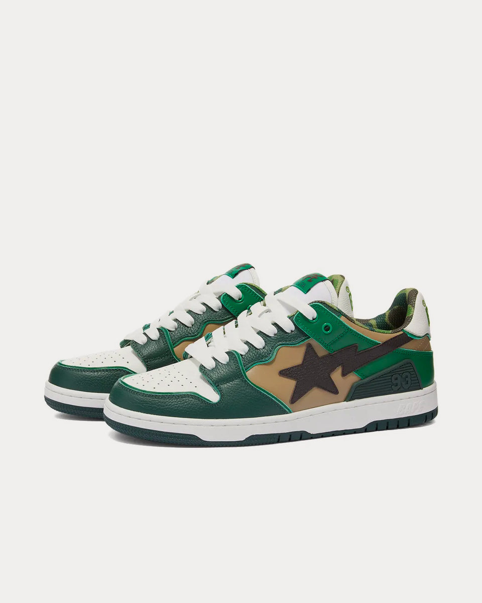 A Bathing APE SK8 Sta ABC Camo Green Low Top Sneakers - Sneak in Peace