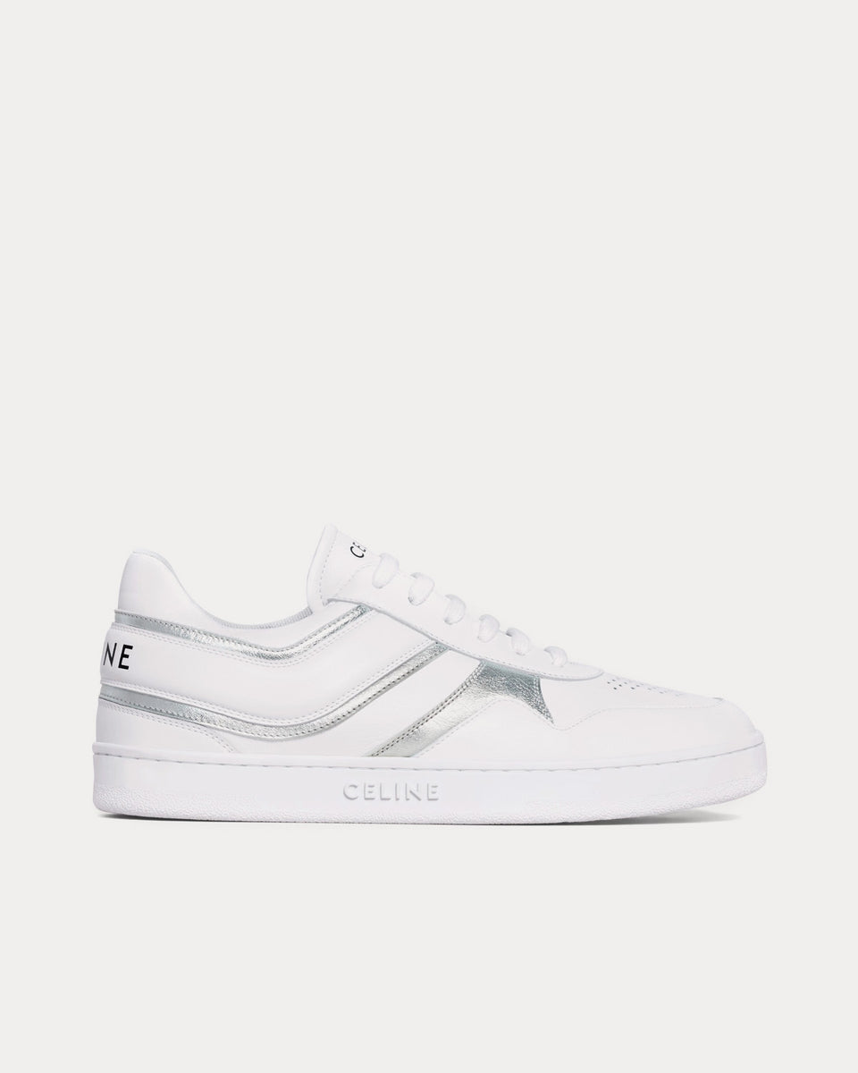 Celine Lace-up Calfskin & Laminated Calfskin Optic White / Silver