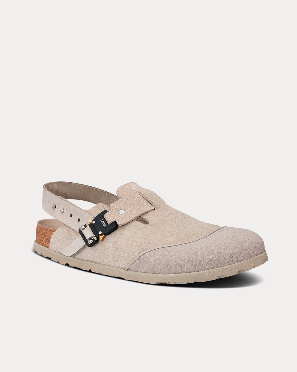 DIOR by BIRKENSTOCK Tokio Mule Pastel Yellow Nubuck Calfskin