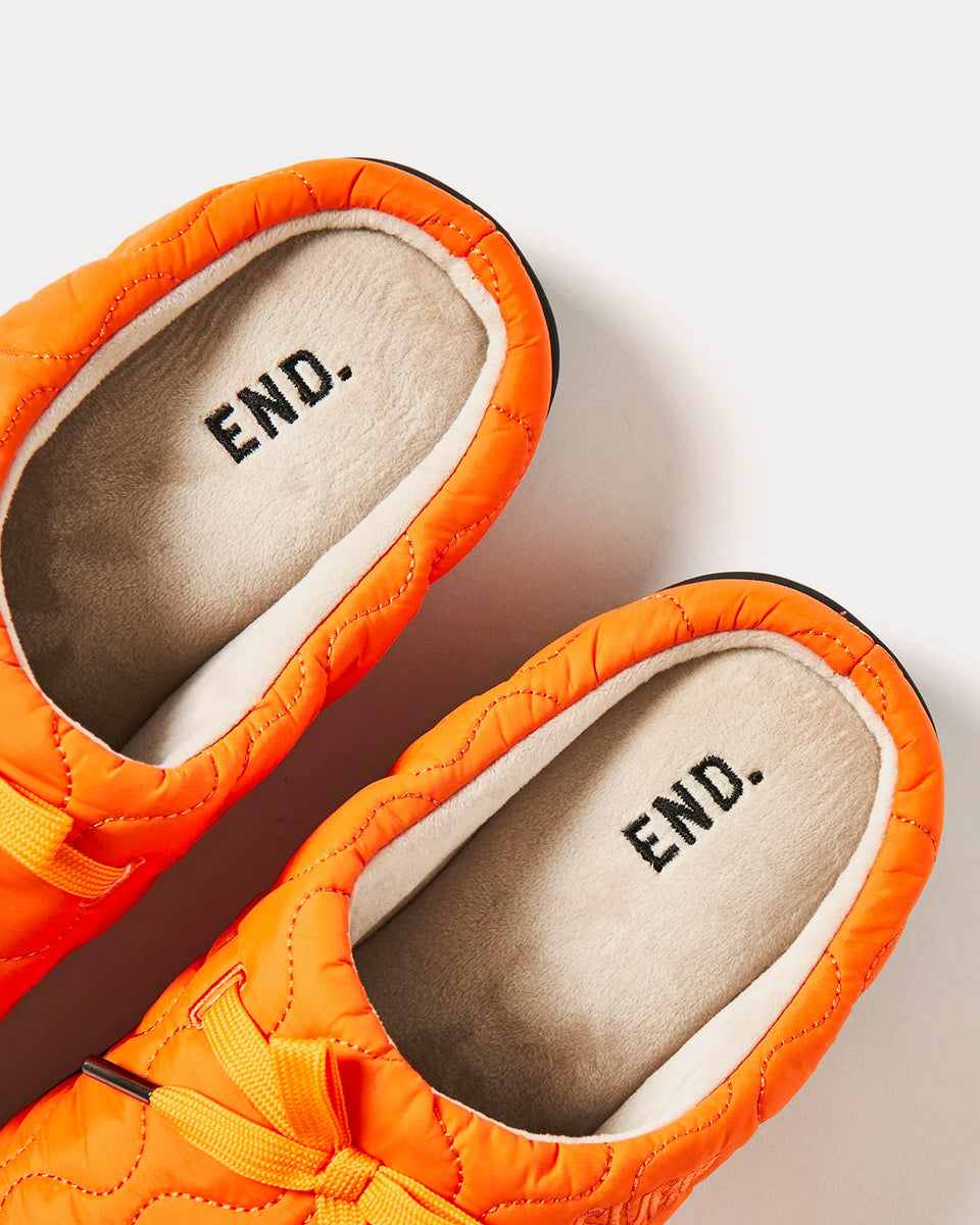 Subu x END Surplus Quilting Orange Slip Ons