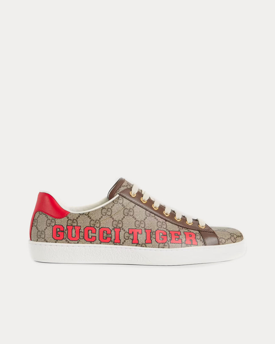 Gucci Ace GG Supreme Brown Low Top Sneakers - Sneak in Peace