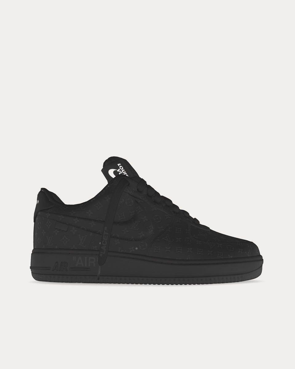 Nike x Louis Vuitton x Virgil Abloh Air Force 1 Low Black/Black Sneakers  - Farfetch