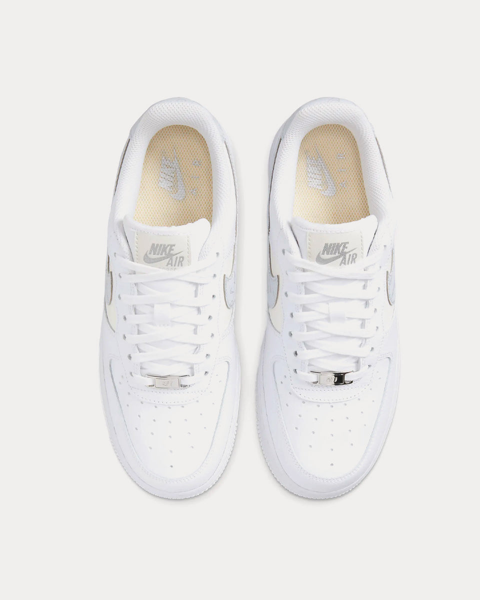 Nike Air Force 1 '07 Essential White / Light Silver Low Top Sneakers -  Sneak in Peace