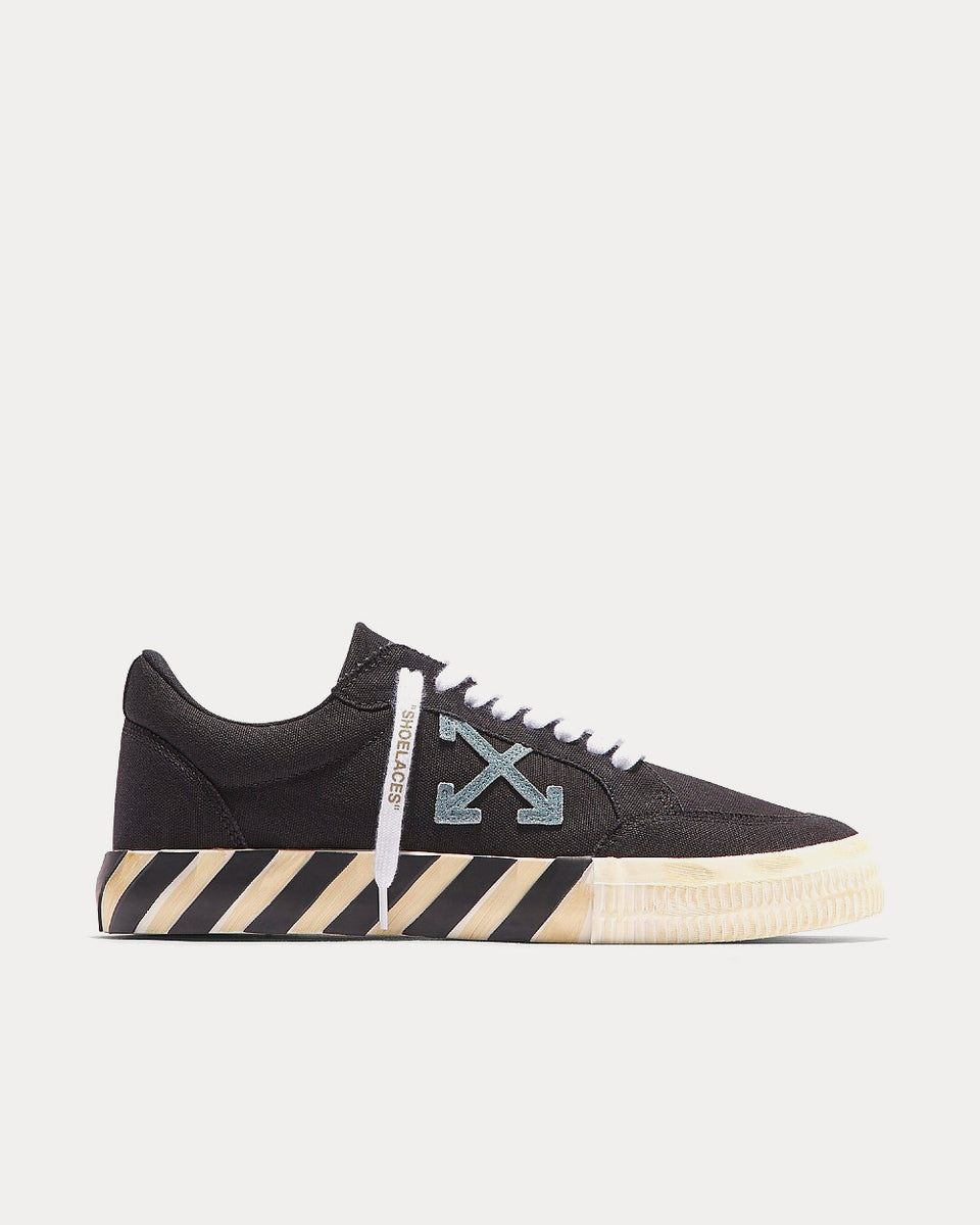 Off-White Vulcanized Eco Canvas Black Low Top Sneakers