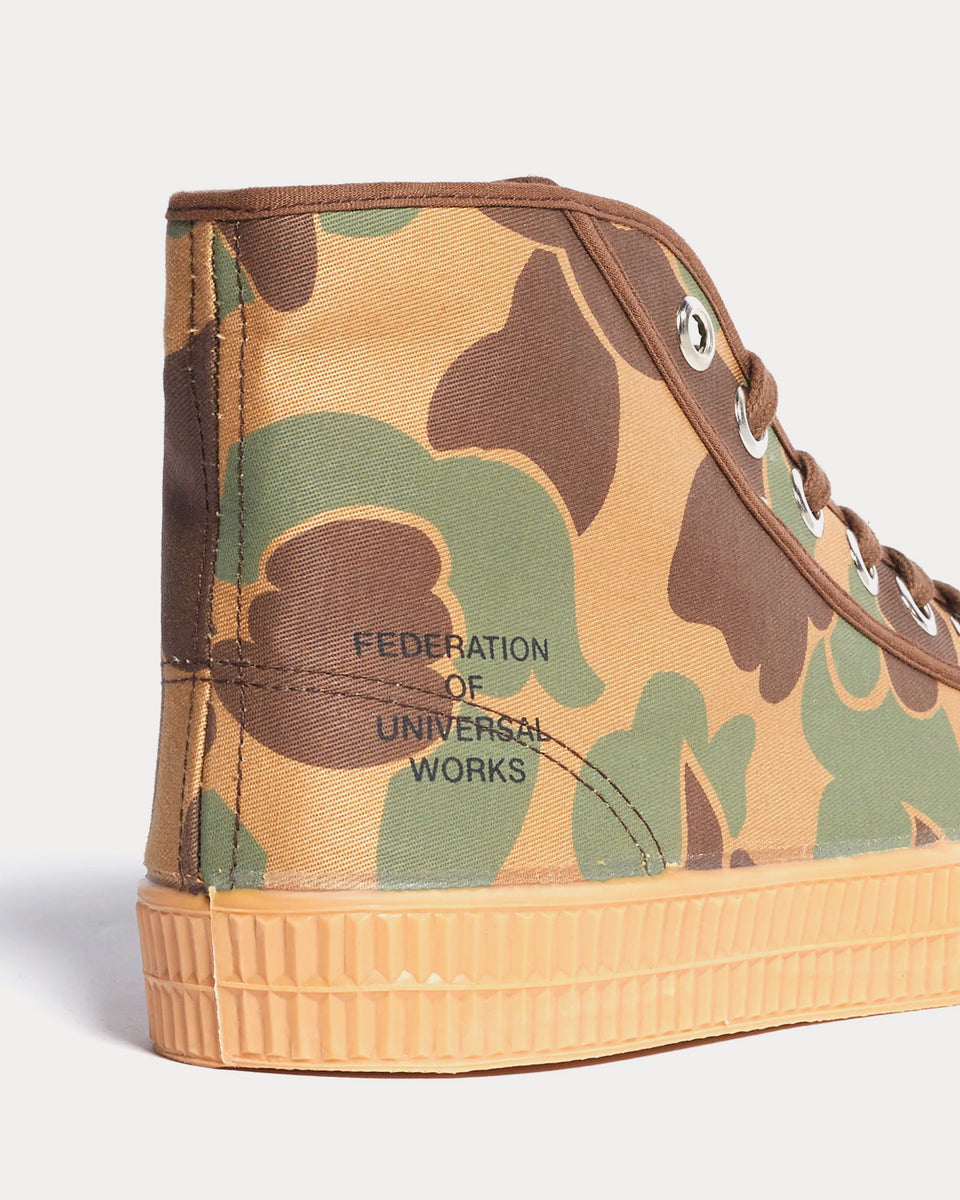 Novesta x Universal Works Star Dribble Sand Camo High Top Sneakers