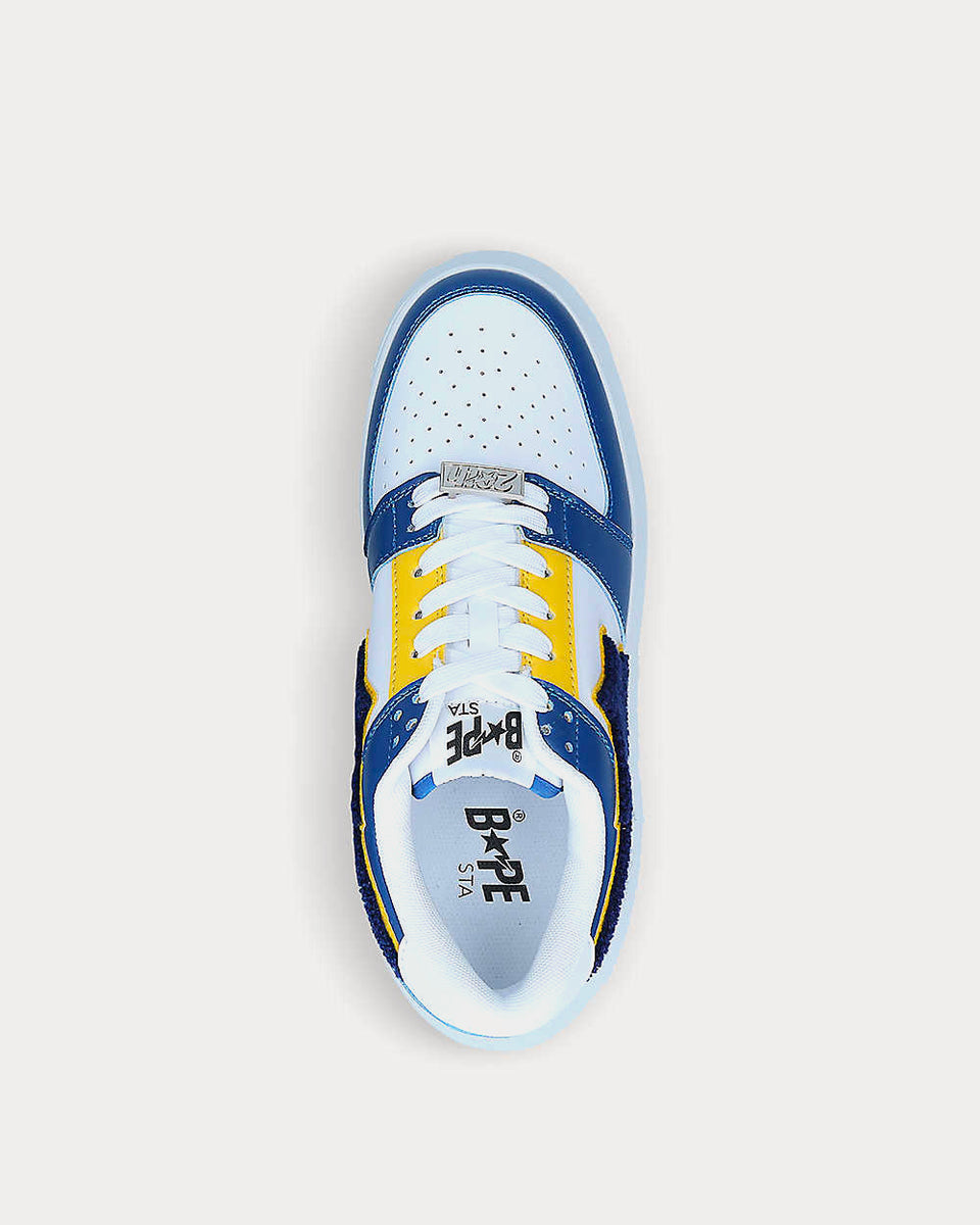 A Bathing APE BAPE STA Colour-Blocked Navy / White Low Top