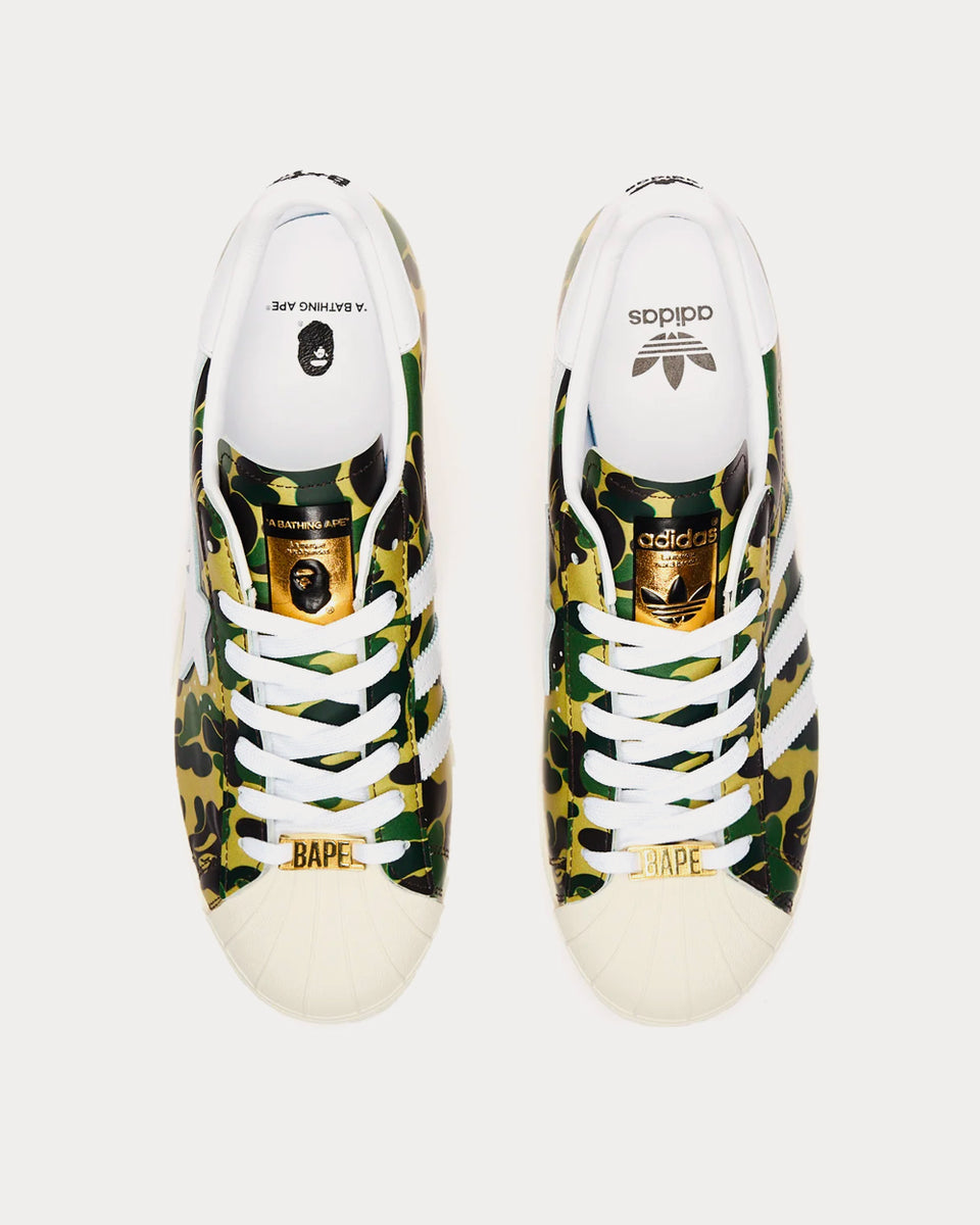 Sneak Top / / 80s Sneakers Goldmt Ftwwht White Adidas in Peace x Superstar Off - BAPE Low