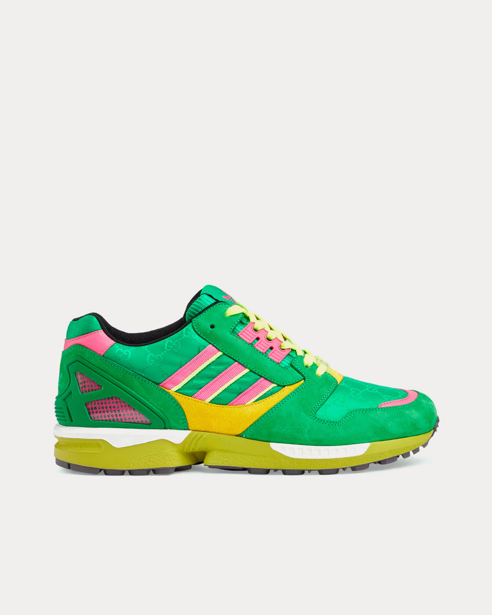 Adidas x Gucci ZX8000 GG Canvas Green Low Top Sneakers