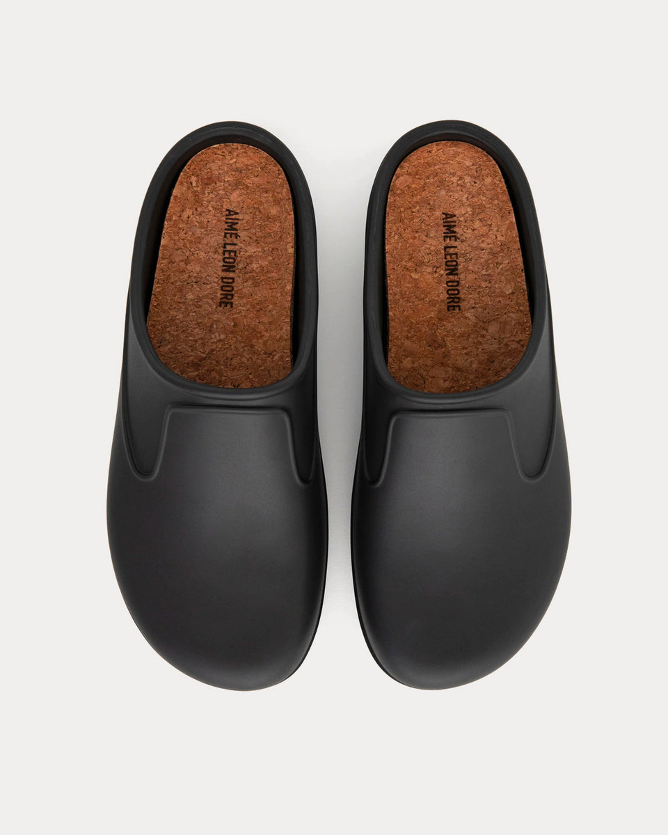 Aime Leon Dore ALD Garden Mule Jet Black Slip Ons