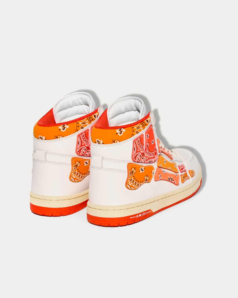 Amiri Skel Top Bandana Orange High Top Sneakers Sneak In Peace