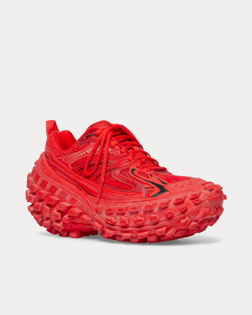 BALENCIAGA - Track Nylon, Mesh and Rubber Sneakers - Red Balenciaga