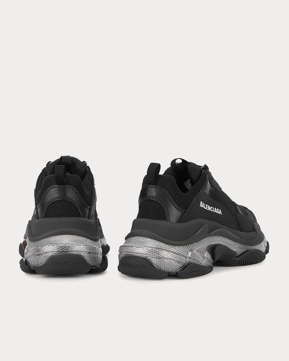 Balenciaga Triple S Clear Sole Black Low Top Sneakers