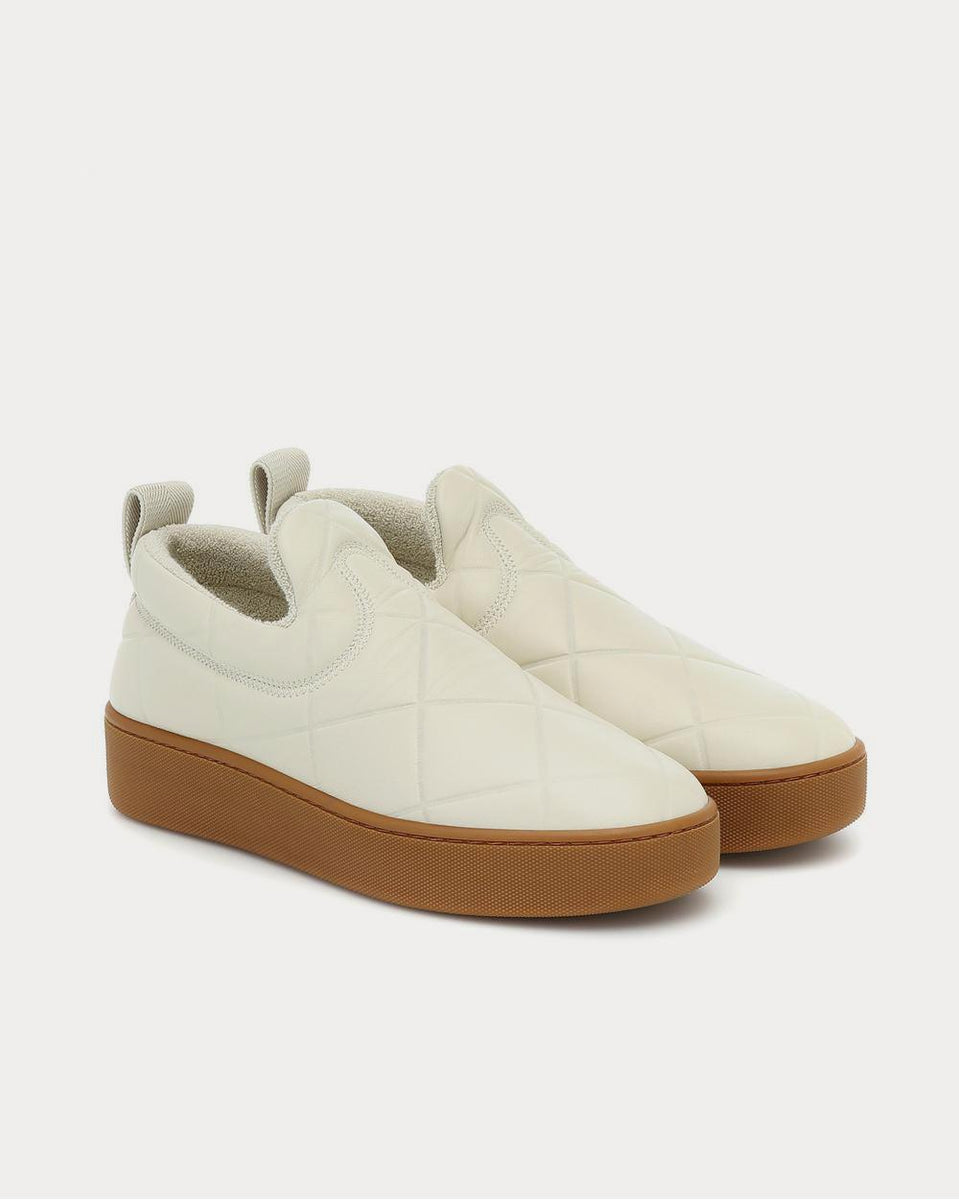 Bottega Veneta Slip On leather Cream Slip On Sneakers - Sneak in Peace