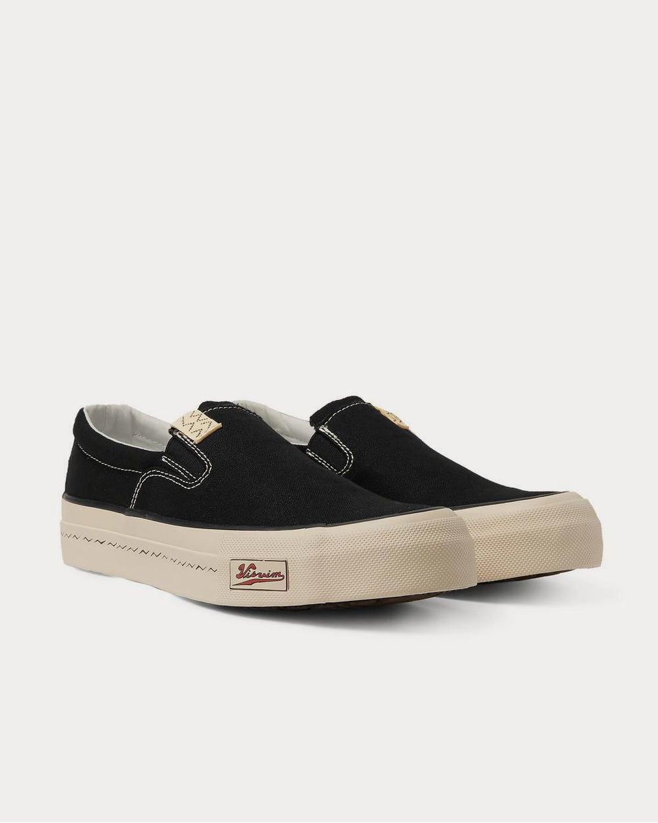 Visvim Skagway Canvas Slip-On Black low top sneakers