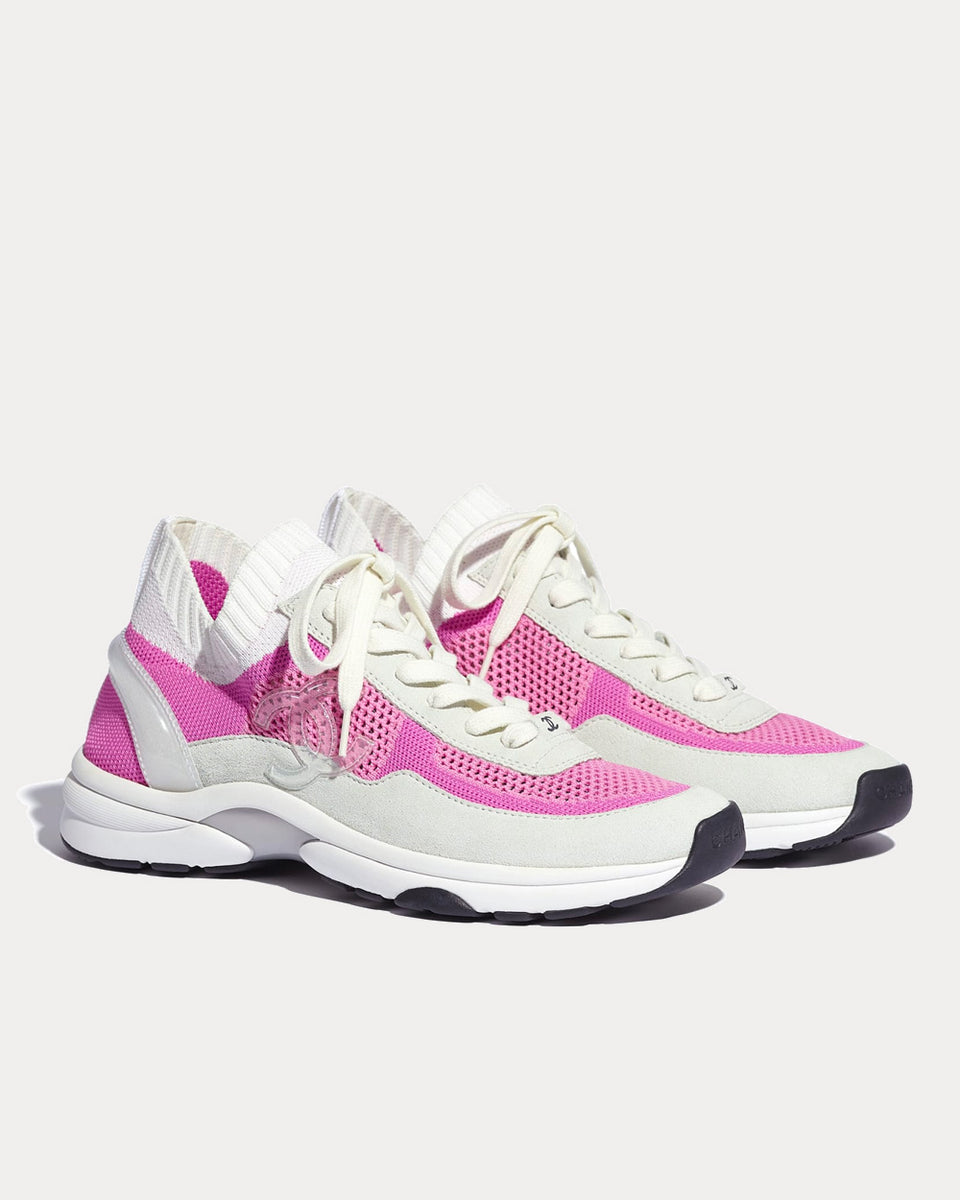 Chanel Pink u0026 White Low Top Sneakers - Sneak in Peace