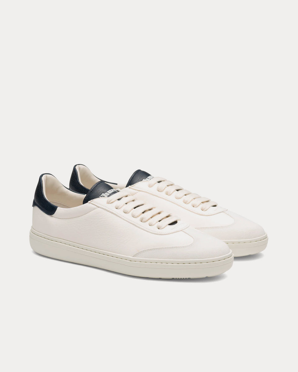 Church's Boland 2 Deerskin And Suede Classic Ivory Low Top Sneakers 