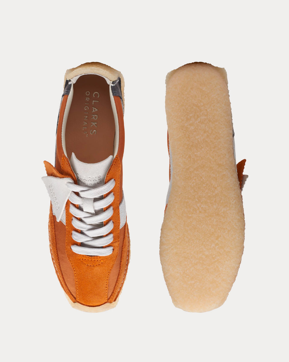 Clarks Natalie Run Orange Combination Low Top Sneakers - Sneak in