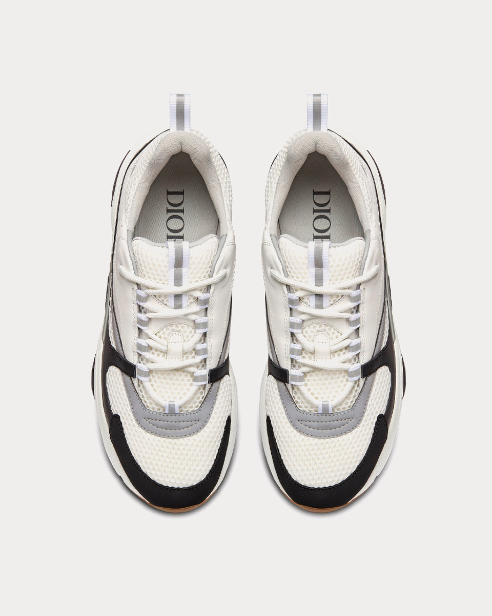 Dior - B22 Sneaker White and Gray Technical Mesh with Blue, Black and Gray Calfskin - Size 45 - Men