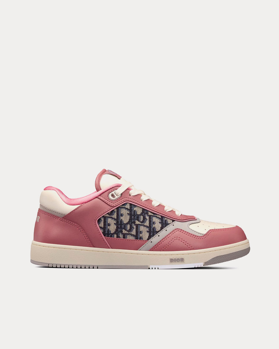 Dior B22 Pink and White Technical Mesh with Pink and Black Calfskin Low Top  Sneakers - Sneak in Peace