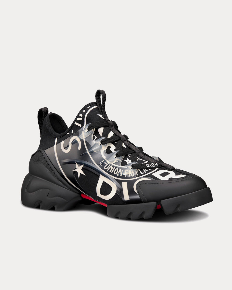 Dior Two Tone Firework Print Fabric D-Connect Sneakers Size 39 Dior