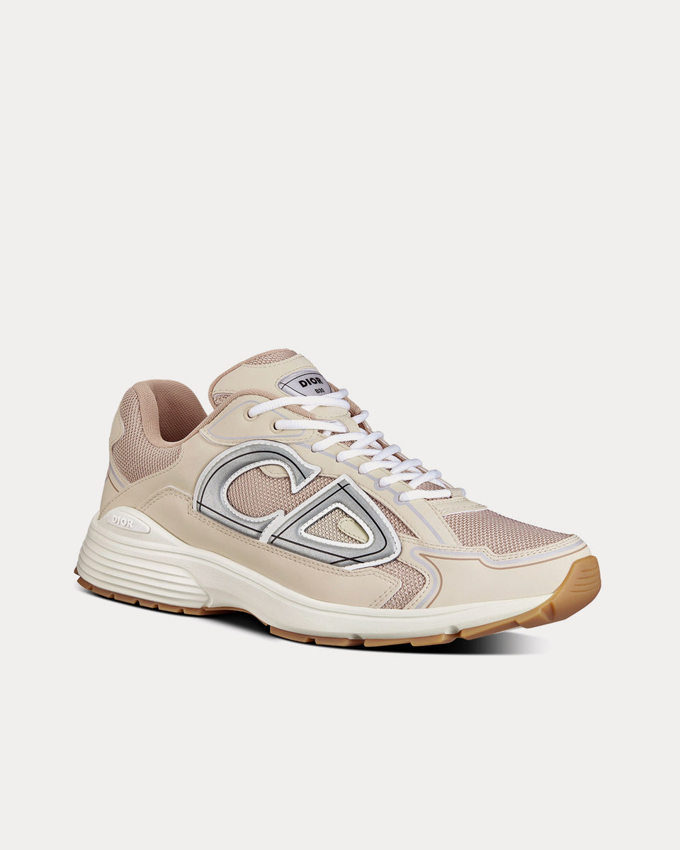 Dior B30 Cream Mesh with Orange and Brown Technical Fabric Low Top Sneakers  - Sneak in Peace