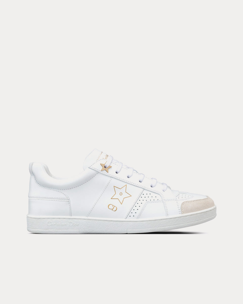 Dior Star High-Top Sneaker White Calfskin and Suede