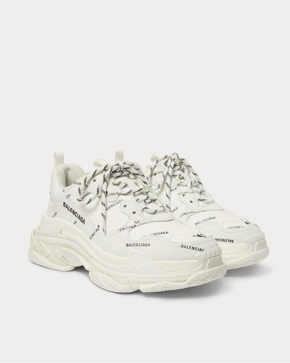 Balenciaga x Adidas Triple S White / White / Blue Low Top Sneakers - Sneak  in Peace