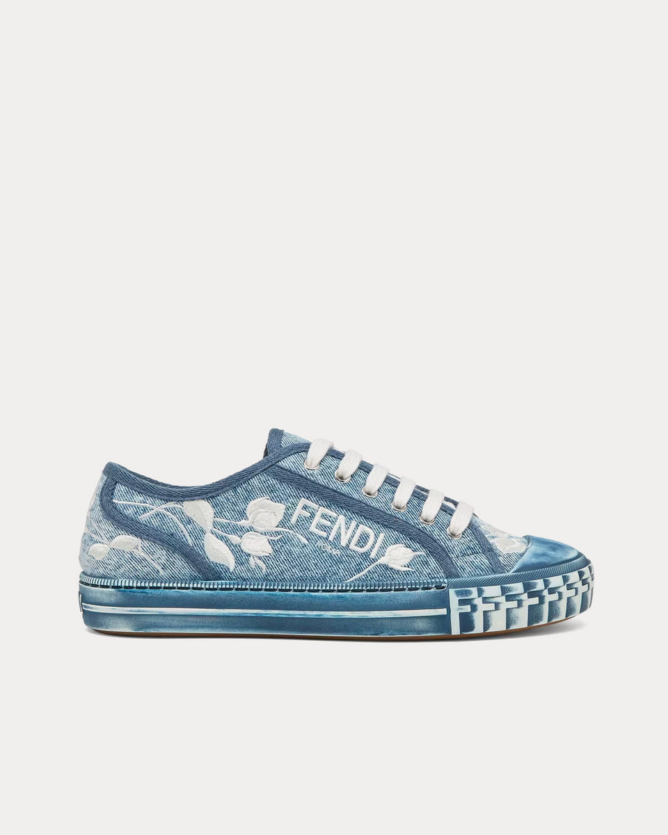 Fendi Men's Domino Sneakers - Blue - Low-top Sneakers - 9