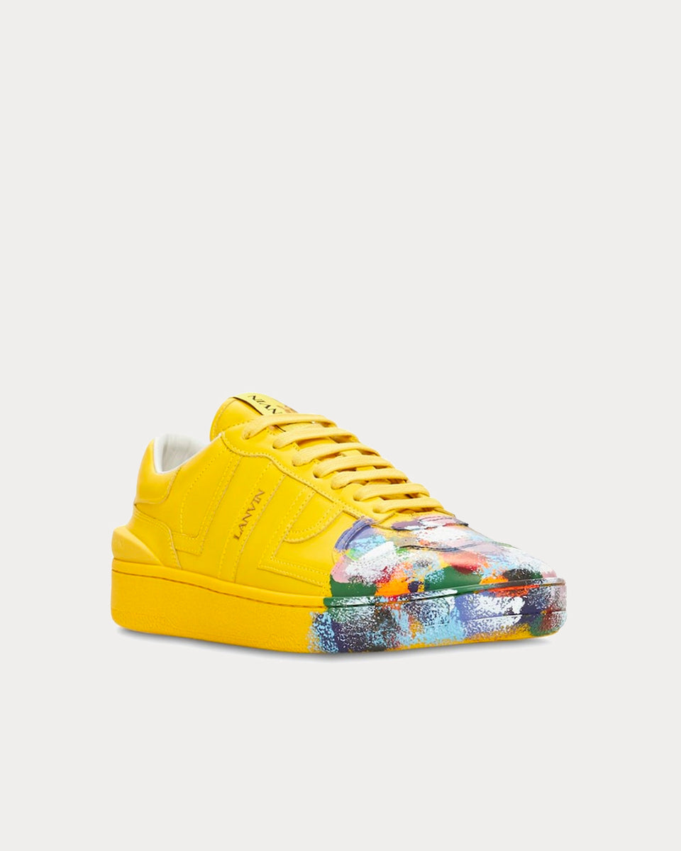 Lanvin x Gallery Dept Clay Painted Yellow Low Top Sneakers