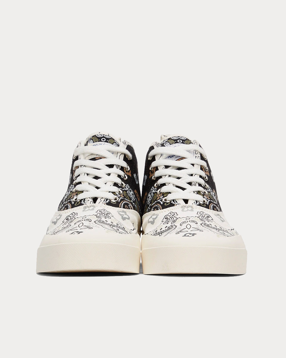 Maison Kitsuné Bandana Print Black & White High Top Sneakers