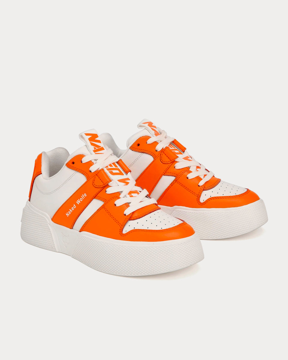 Naked Wolfe Pixie Orange Low Top Sneakers - Sneak in Peace
