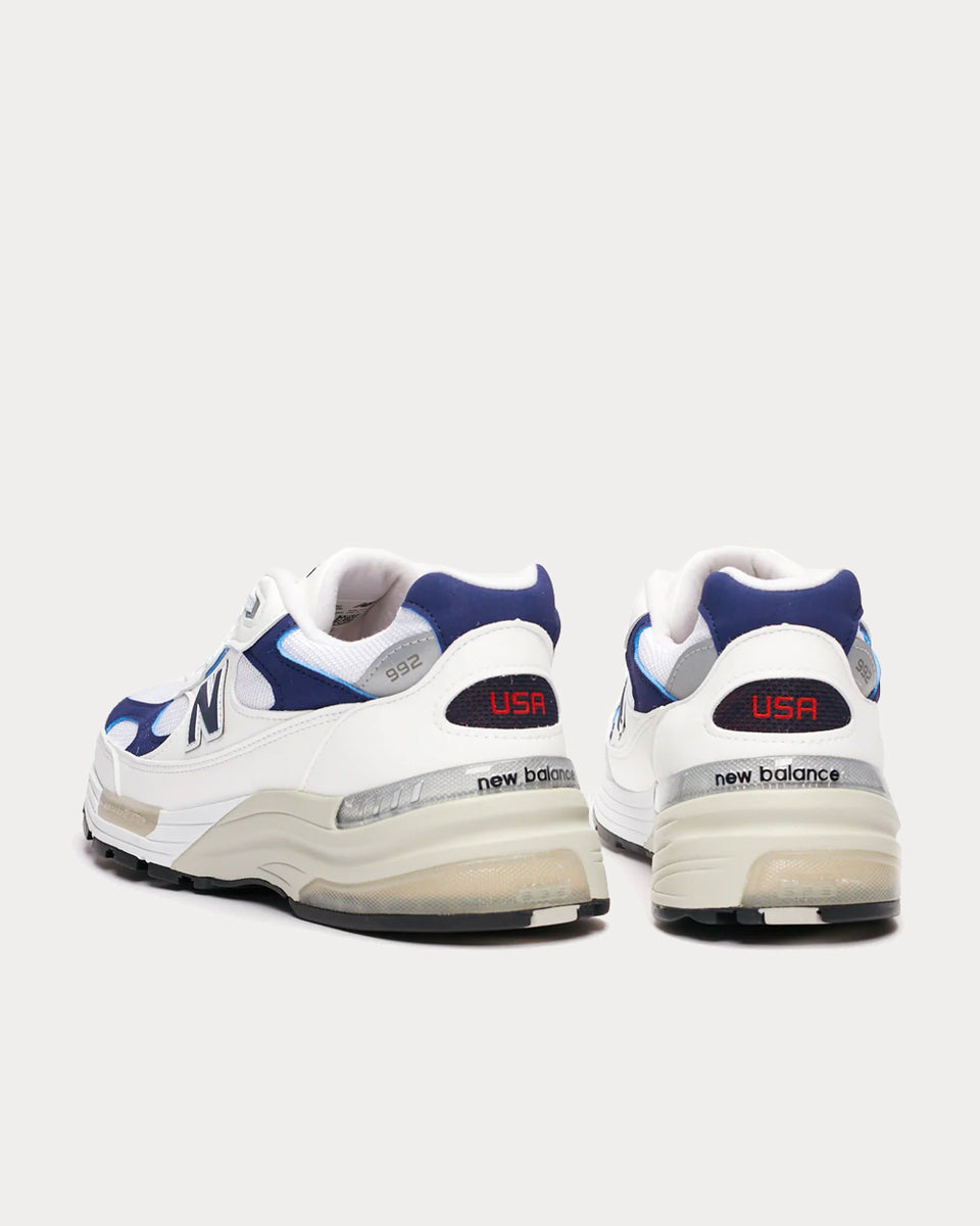 New Balance M992 White / Blue Low Top Sneakers - Sneak in Peace