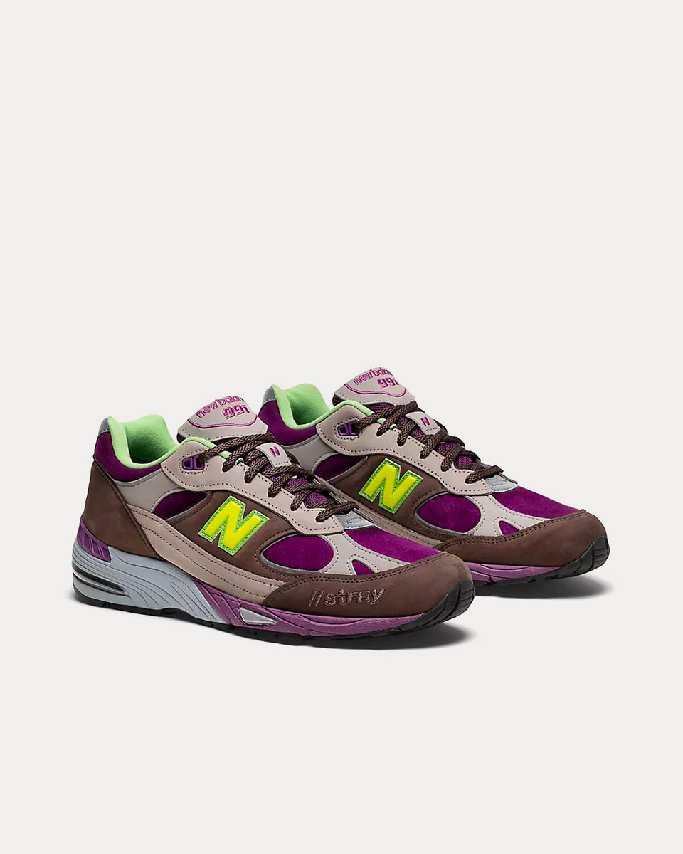 New Balance x Stray Rats Made in UK 991 Grey / Purple / Green