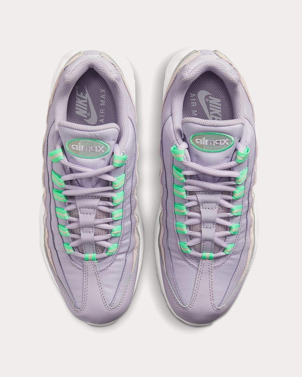 Air max 95 trainer white / outlet purple / green / grey